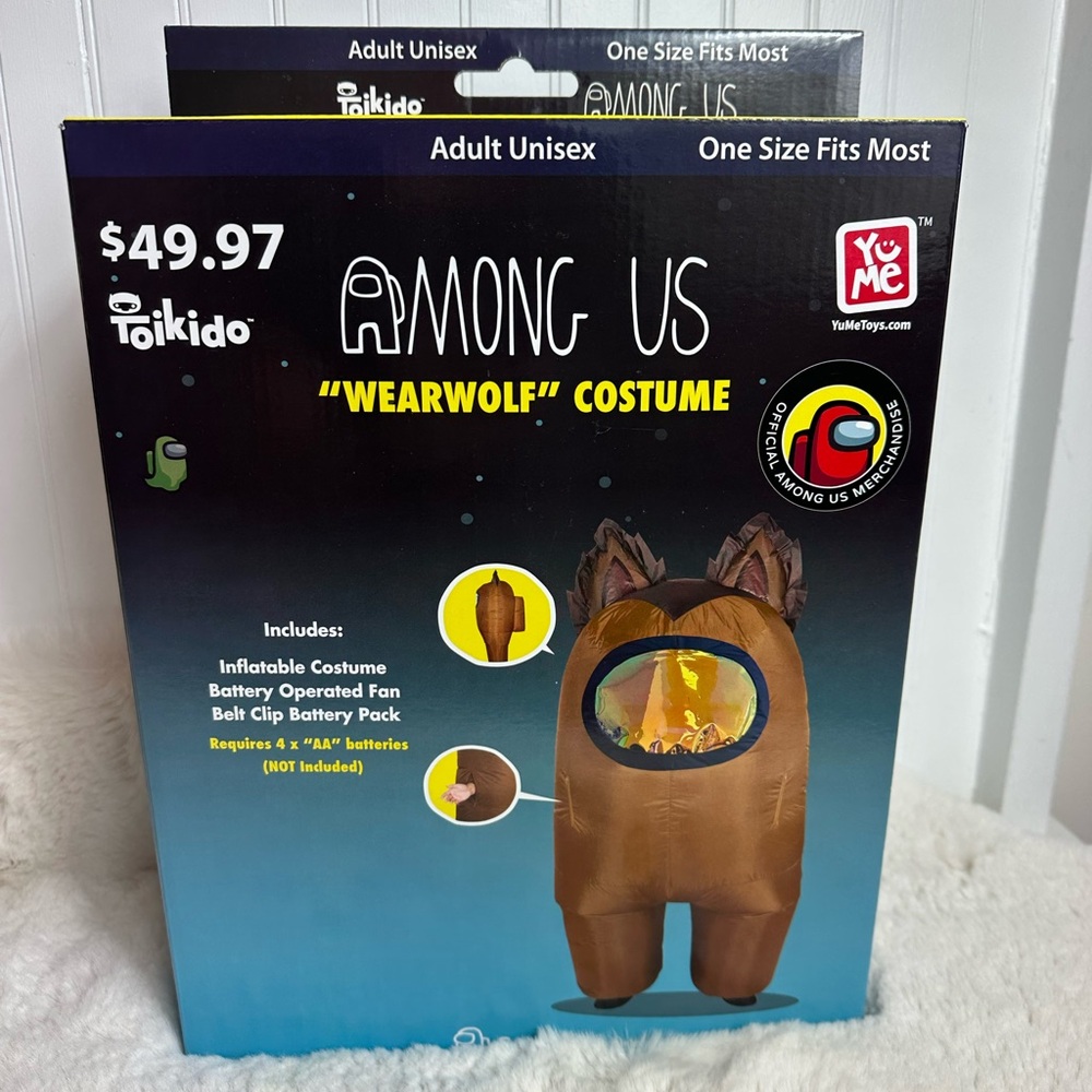 Among Us Wearwolf Costume for Adults.. One Size Fits Most